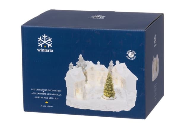 Winteria juleby med LED-lys hvid