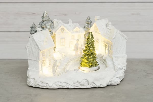 Winteria juleby med LED-lys hvid