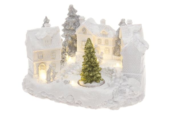 Winteria juleby med LED-lys hvid