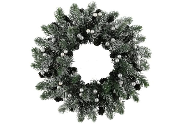 Winteria Krans med sølvperler 38 cm