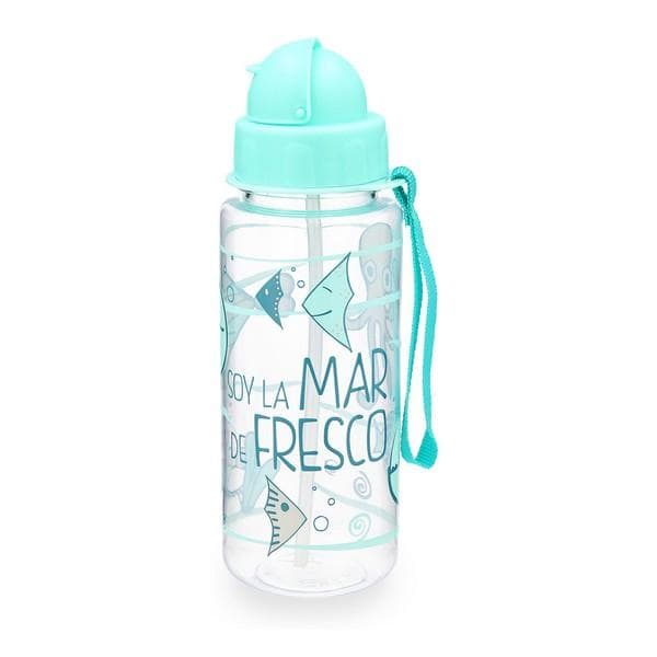 Flaska med lock och sugrör Quid Go Peques 0,5 L