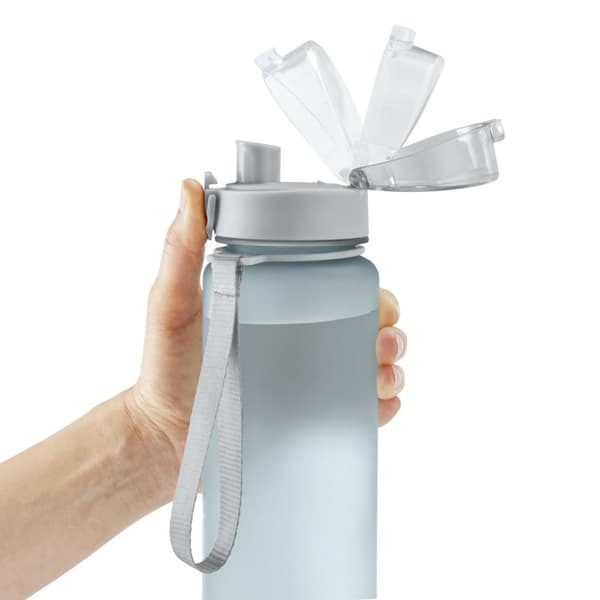 Xavax Sports Drinking Bottle, 1 l, Leak-proof, Loop, Single-handed Closure, blue
