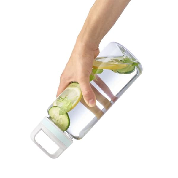 Xavax Drinking Bottle, 1250ml, Leak-proof, Handle, Screw Cap, transparent