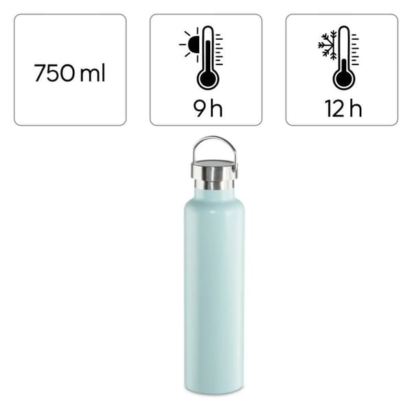 Xavax Drinking Bottle, 750 ml, Twist Closure, Leak-proof, Carbonated Drinks-safe, blue