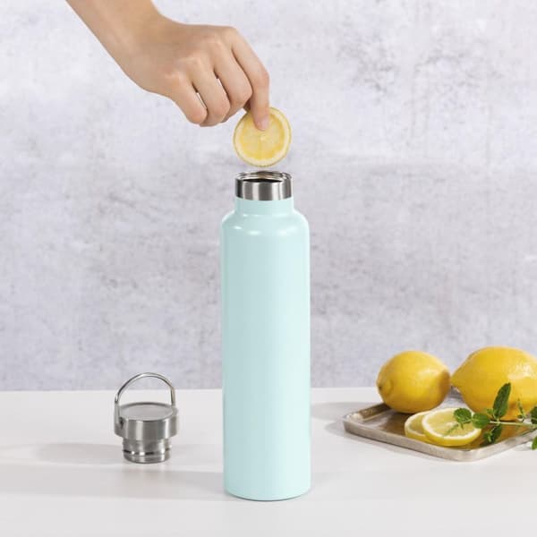 Xavax Drinking Bottle, 750 ml, Twist Closure, Leak-proof, Carbonated Drinks-safe, blue