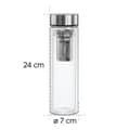 Miniatyrbild 8 av 11: Xavax To Go Glass Bottle, 450ml, with Protective Sleeve, Insert, for Carbonated & Hot/Cold