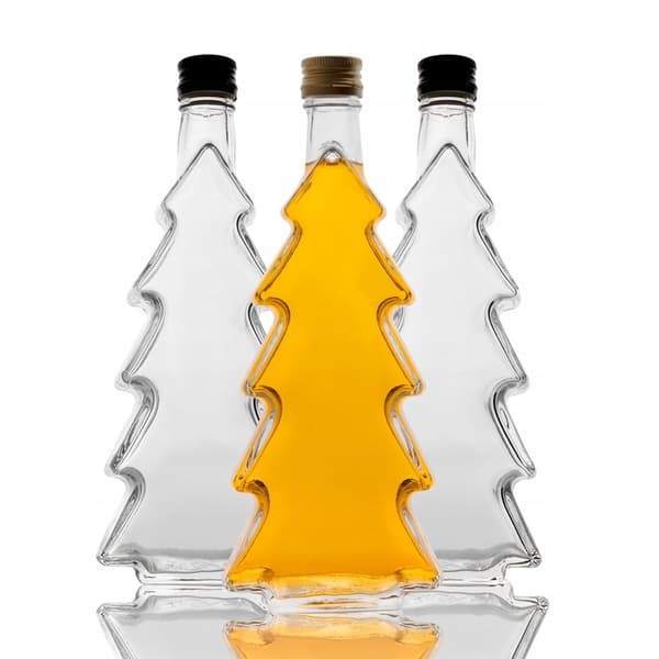 10x JULETRÆ glasflaske 250ml til alkohol og juice