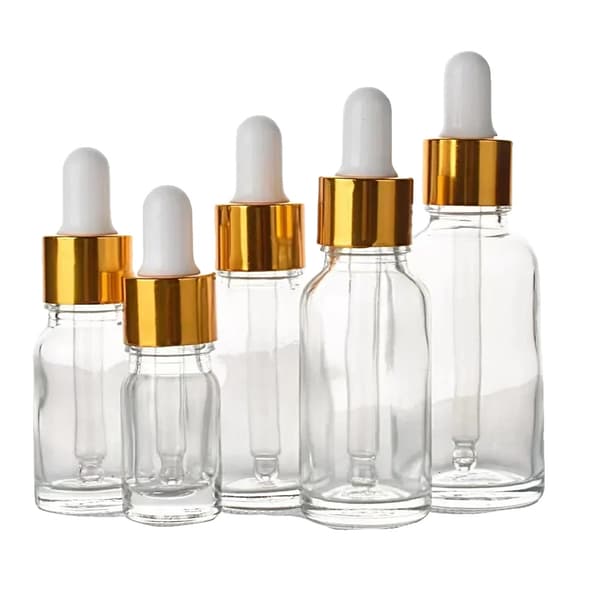 Dråbe flaske, glasmateriale, flere kapaciteter, kosmetisk emballage,50ml, 28stk klar flaske