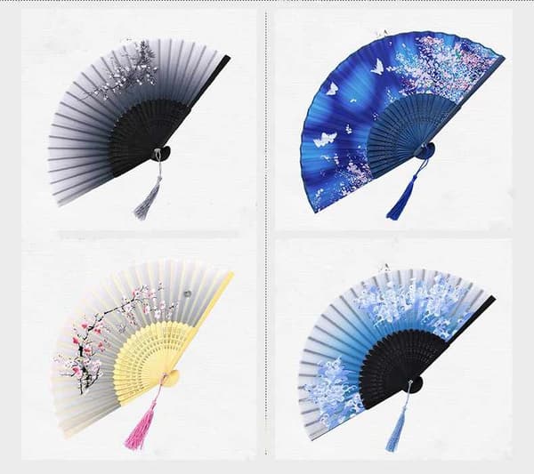 Fan Silk with Tassel - Various Colors