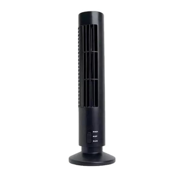Mini Portable USB Tower Fan Cooling Air Conditioner Office Desk Bladeless Black