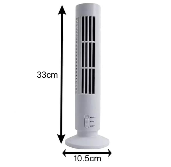 Mini Portable USB Tower Fan Cooling Air Conditioner Office Desk Bladeless Black