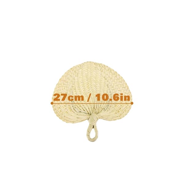 Naturlige Palm Leaf Håndfans, Håndlavet til Bryllupper, Allsidig Dekoration og Gaver,24 stykker, 27 cm