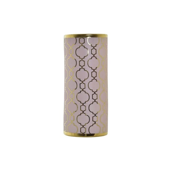 Vas DKD Home Decor Rosa Gyllene Porslin Orientalisk Kromad 14 x 14 x 32 cm