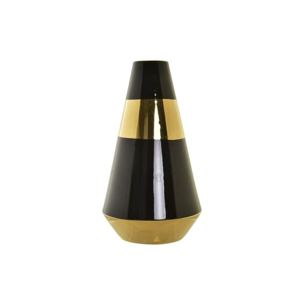 Vase DKD Home Decor Porcelæn Gylden To-farvet Moderne (19 x 19 x 35 cm)