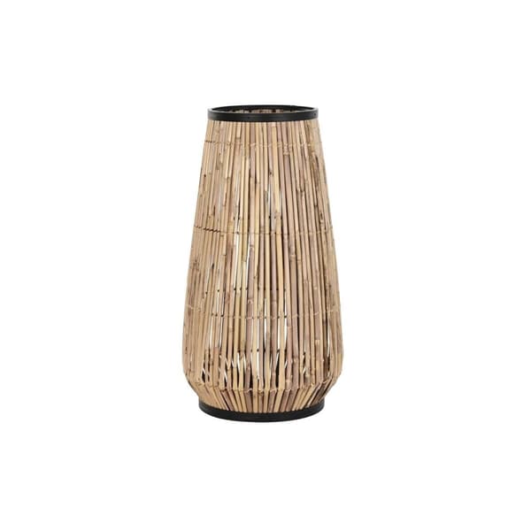 Vase DKD Home Decor Natur Sort Metal Spanskrør 38 x 38 x 73 cm