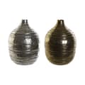 Miniatyrbillede 1 af 2: Vase DKD Home Decor 20 x 20 x 28,5 cm Sølvfarvet Gylden Aluminium Moderne (2 enheder)