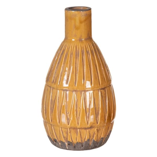 Vase 16,5 x 16,5 x 30 cm Keramik Sennep