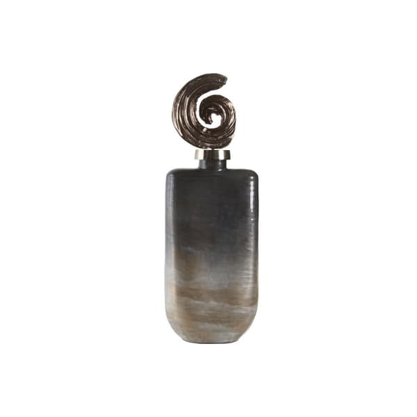 Vase DKD Home Decor 17 x 9 x 47 cm Krystal Aluminium Multifarvet Moderne