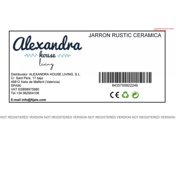 Vas Alexandra House Living Brun Keramik 27 x 57 x 27 cm