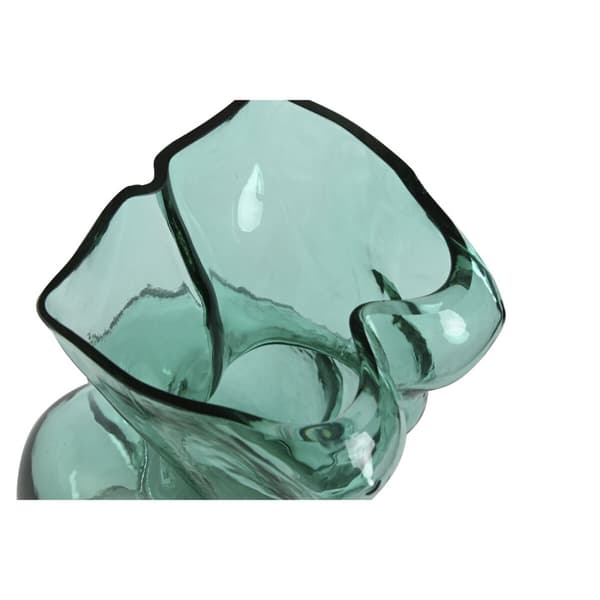 Vase Home ESPRIT Blå Grøn Krystal 18 x 17 x 28 cm (2 enheder)