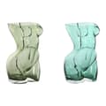 Miniatyrbillede 1 af 4: Vase Home ESPRIT Blå Grøn Krystal 18 x 17 x 28 cm (2 enheder)