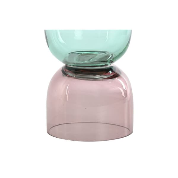 Vase Home ESPRIT To-farvet Krystal 10 x 10 x 21 cm