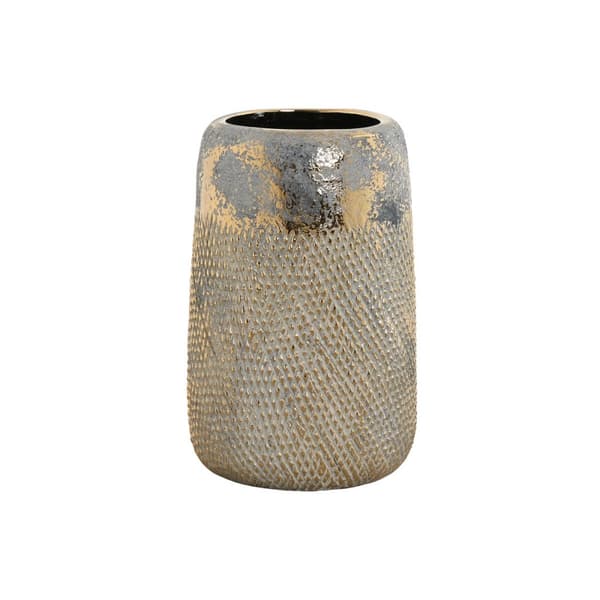 Vase Home ESPRIT Gylden To-farvet Stentøj Moderne Ældet overflade 17 x 17 x 26 cm