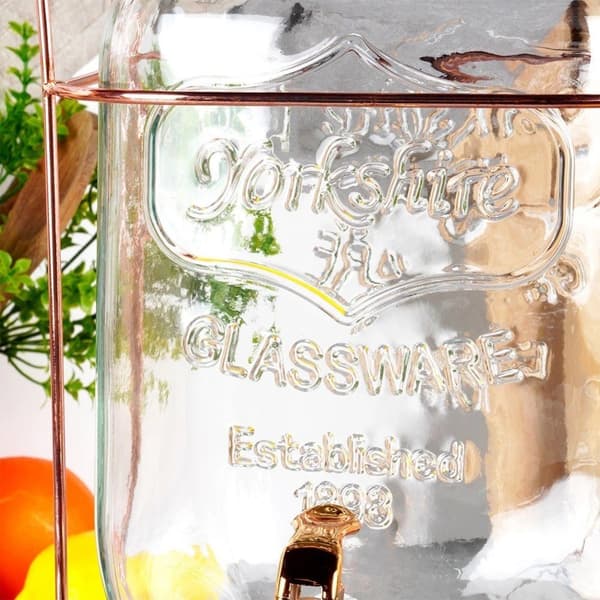 Dryckesburk med kran och guldställ, 5,5 l