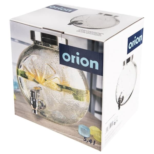 Dryckesburk i glas med kran, 5,4 l