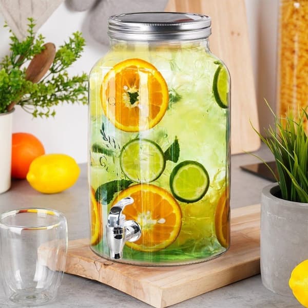 Dryckesburk i glas med kran, 6,2 l