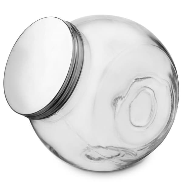 Køkkenbeholder i glas med låg, krukke til løse produkter, pasta, slik, kaffe, 3 l