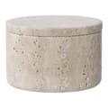 Miniatyrbild 1 av 7: Rootz travertin lagringsburk - dekorativ container - Trinkethållare - Natural Elegance - Ø10x6.5cm