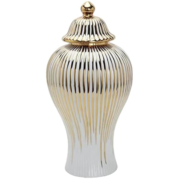 Dekorativ krukke, elegant midtpunkt, funktionel opbevaring,6.30x6.30x11.81tommer