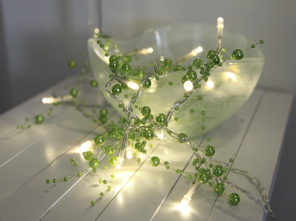 Batteridriven Ljusslinga med gröna pärlor 20 LED