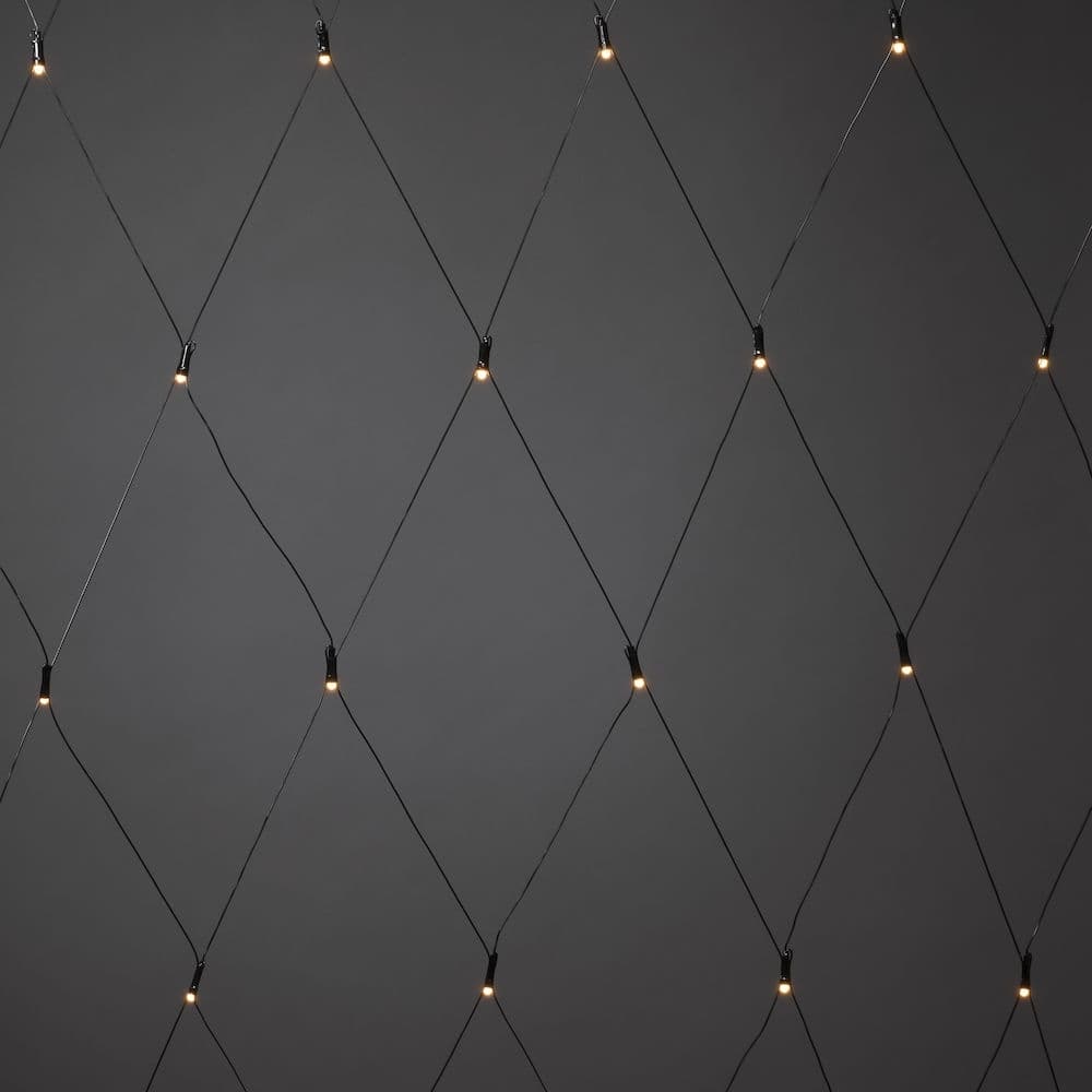 Konstsmide Ljusnät Frostad Amber 96 LED 3x3m Svart 3787-800