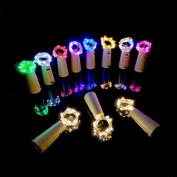 2-pack LED Ljusslinga Lampor Belysning för Flaskor Dekoration