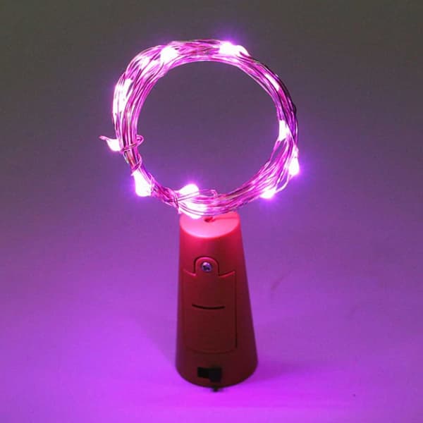 2-pack LED Light Loop lamper belysning til flasker dekoration
