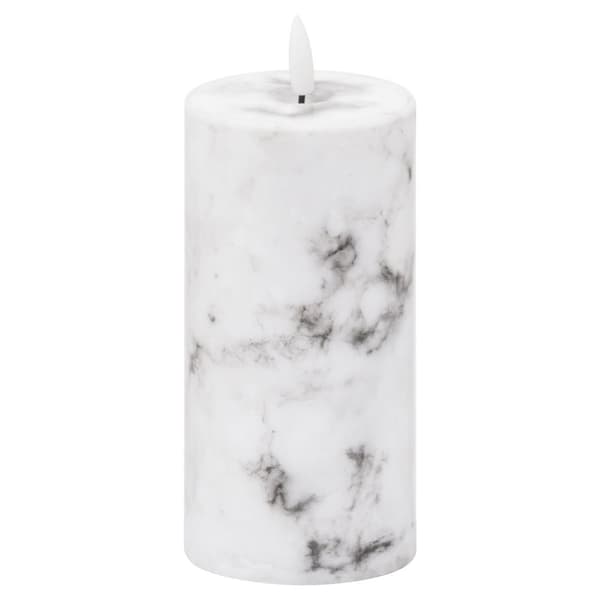 Hill Interiors Luxe Collection Marble Natural Glow Electric Candle