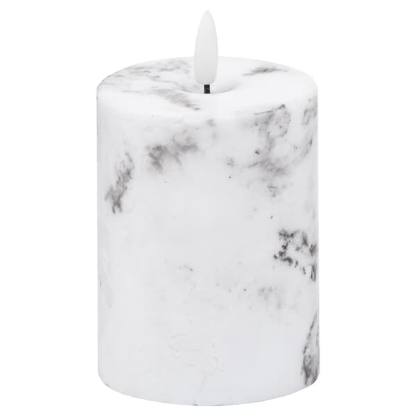 Hill Interiors Luxe Collection Marble Natural Glow Electric Candle