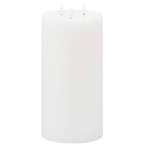 Hill Interiors Luxe Collection Natural Glow 3 Wick Electric Candle White 15cm x 15cm x 15cm
