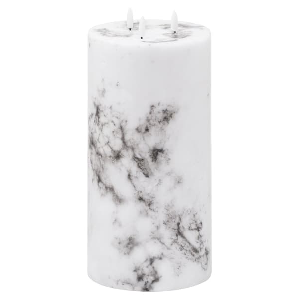Hill Interiors Luxe Collection Marble Effect 3 Wick Electric Candle