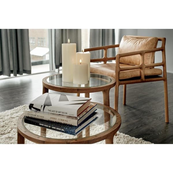 UYUNI LED-ljus Blockljus med kant 15x8 cm - Ivory