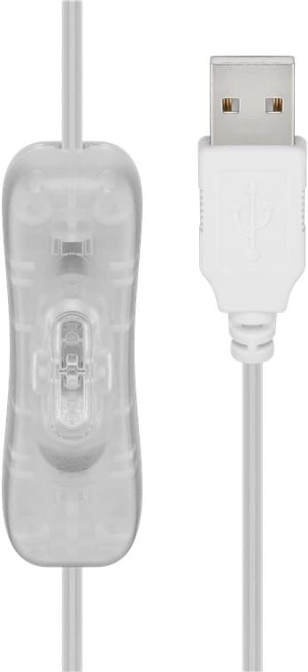 Goobay LED-lys "Garnspole", stor med 3 m USB-kabel, 15 m lyskæde med 150 mikro-LED'er i varm hvid (2700 K) og kontakt (tænd/sluk)