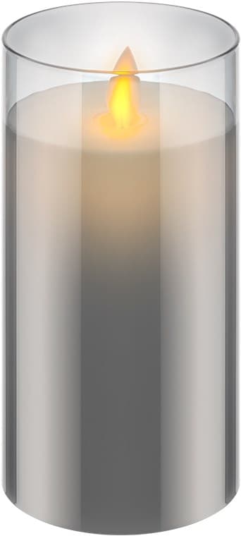 Goobay LED ekte vokslys i glass, 7,5 x 15 cm fantastisk og trygg belysningsløsning for mange områder som hus og loggiaer, kontorer eller skoler
