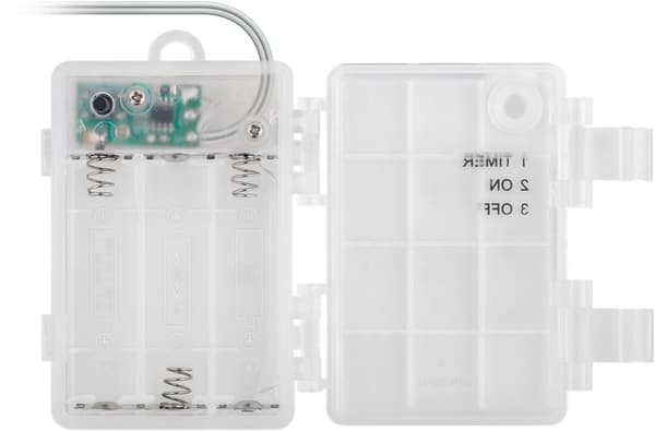 Goobay Set med 3 ljusgranar med 75 lysdioder med timerfunktion, varmvitt (3000 K), batteridrift, för inomhus och utomhusbruk (IP44)