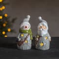 Miniatyrbild 1 av 5: Dekorationsfigur - Tomten & Snögubben
