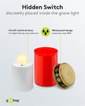 Miniatyrbilde 7 av 8: Goobay LED gravlys med timer, rød varmhvit (2400 K), batteridrevet (2x C/LR14), for innendørs og utendørs bruk (IP44)