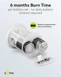 Miniatyrbilde 8 av 8: Goobay LED gravlys med timer, rød varmhvit (2400 K), batteridrevet (2x C/LR14), for innendørs og utendørs bruk (IP44)