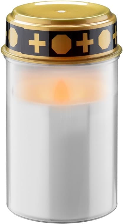 Goobay LED gravljus med timer, vitt varmvit (2400 K), batteridriven (2x C/LR14), för inom- och utomhusbruk (IP44)