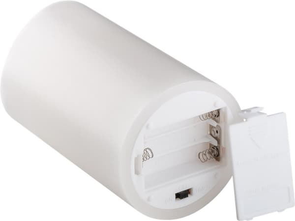 Goobay 3-pakning LED-lys av ekte voks, hvit, inkl. 10 x AAA (LR03) med timerfunksjon og pendelveke, batteridrevet, varmhvit (2700 K)